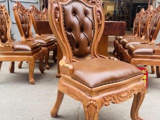 ghế ăn bọc đệm da cao cấp