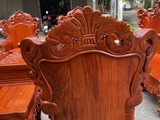 Mẫu bàn ghế hoàng gia louis tân cổ điển gỗ hương đá chân 18 tay 22 siêu vip ( Anh Việt - Gia Lâm) 23 mặt lưng ghế đơn louis