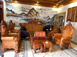 Bộ bàn ghế louis 10 món