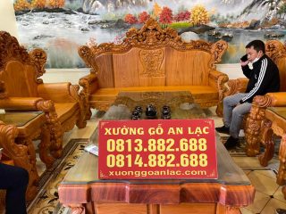 bàn ghế hoàng gia gỗ gõ đỏ nguyên khối