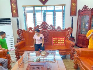 bàn ghế phòng khách gỗ hương đá