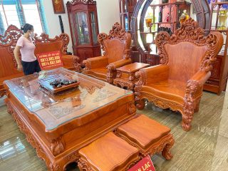 Bàn trà louis gỗ hương đá