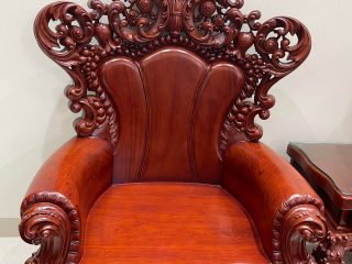 Bộ bàn ghế louis hoàng gia tân cổ điển gỗ hương đá hàng nguyên khối chân 20cm (Chú Nghĩa, Hà Nam) 14 mẫu ghế louis hoàng gia đục máy sửa tay