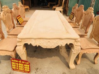 bàn ăn louis hoàng gia tân cổ điển