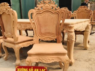 mặt trước của mẫu ghế ăn louis