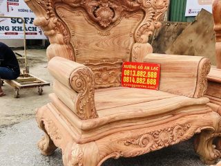 Bộ bàn ghế louis hoàng gia 6 món gỗ hương đá cao cấp (Anh Hoài, Hà Tĩnh) 25 ghế đơn louis hoàng gia gỗ hương đá