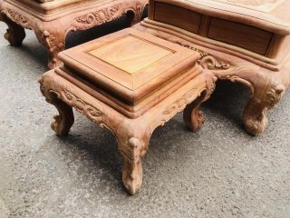 Bộ bàn ghế louis hoàng gia 6 món gỗ hương đá cao cấp (Anh Hoài, Hà Tĩnh) 27 đôn ngồi louis