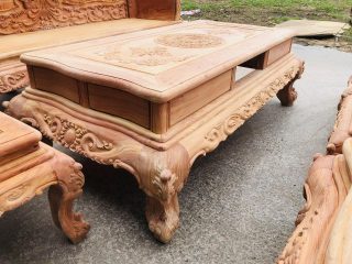 Bộ bàn ghế louis hoàng gia 6 món gỗ hương đá cao cấp (Anh Hoài, Hà Tĩnh) 18 bàn trà louis hoàng gia