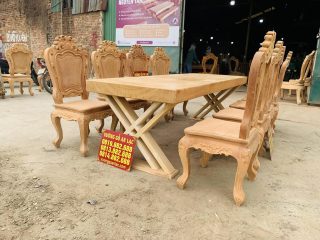 bản mộc bộ bàn ăn gỗ gõ đỏ