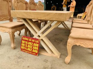 bàn ăn chân chữ X