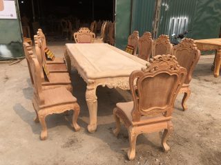 bộ bàn ghế ăn gỗ gõ đỏ