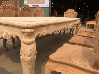 yếm bàn 4p chạm hoa lá tây