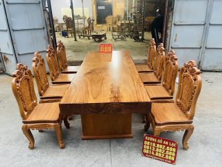 Bàn ghế ăn gỗ gõ đỏ