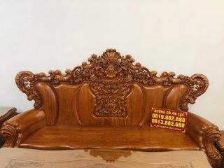 Siêu phẩm bàn ghế louis hoàng gia nguyên khối gỗ hương đá 6 món (Anh Hiếu, Đồng Nai) 15 đoản dài louis hoàng gia