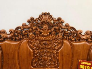 Siêu phẩm bàn ghế louis hoàng gia nguyên khối gỗ hương đá 6 món (Anh Hiếu, Đồng Nai) 16 chương ghế đục hoa lá tây