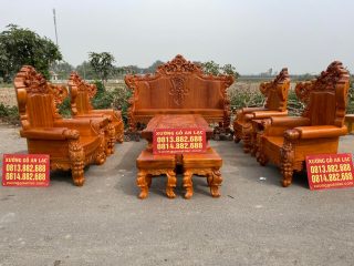 bộ bàn ghế louis hoàng gia nguyên khối vip