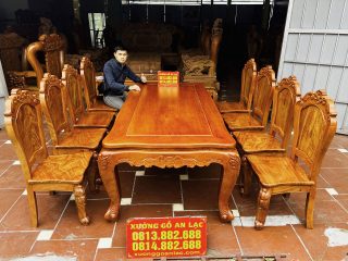 bàn ăn phong cách hoàng gia tân cổ điển