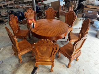 mẫu bàn nguyên khối ghế louis hoàng gia