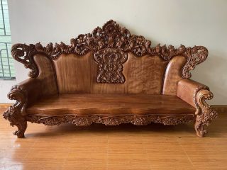 mẫu bàn ghế louis hoa lá tây