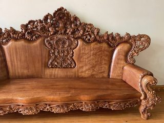 tay ghế thiết kế cuộn cong