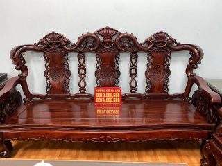 Bộ bàn ghế louis hoàng gia Pháp gỗ cẩm lai Lào thiết kế cột cong dẻo siêu vip (Chú Long, Hà Nội) 8 bộ bàn ghế louis Pháp