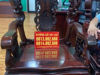 Bộ bàn ghế louis hoàng gia Pháp gỗ cẩm lai Lào thiết kế cột cong dẻo siêu vip (Chú Long, Hà Nội) 12 mẫu ghế louis hoàng gia Pháp
