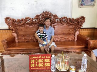 Bàn ghế louis hoàng gia Vip 6 món gỗ hương đá cao cấp (Bác Thành, Gia Lâm) 5 bộ bàn ghế louis hoàng gia cao cấp