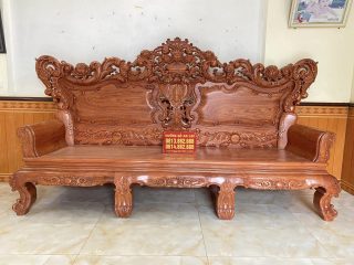 Bàn ghế louis hoàng gia Vip 6 món gỗ hương đá cao cấp (Bác Thành, Gia Lâm) 6 mẫu đoản dài louis