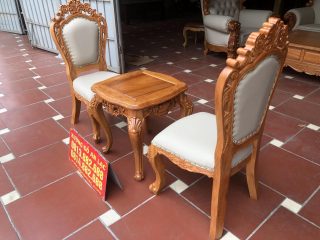 mẫu ghế louis hoàng gia bọc đệm