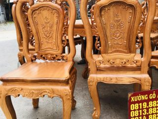 mẫu ghế louis hồng hạt gỗ gõ đỏ