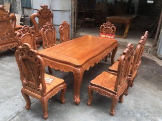 bộ bàn ăn 8 ghế hàng cao cấp