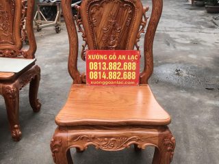 mẫu ghế ăn louis hồng hạt