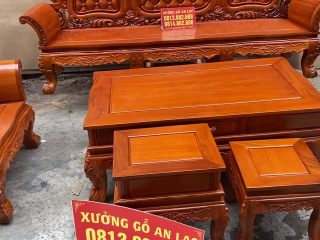 bàn ghế louis hoàng gia 6 món