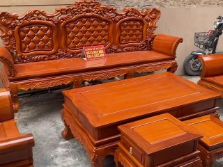 bàn trà chữ nhật gỗ gõ