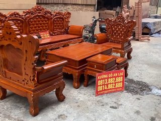 bàn ghế louis hoàng gia đục 1 mặt