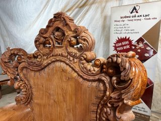 Bộ bàn ghế louis hoàng gia nguyên khối chân 18 6 món gỗ hương đá hoàn thiện mộc (Anh Khôi, Thái Nguyên) 39 vách ghế đơn louis