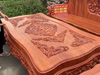 bàn trà gỗ hương đá nguyên khối