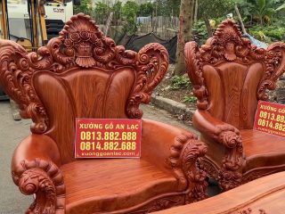 ghế đơn louis chương đục bó hoa hồng lá tây