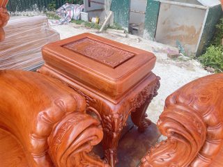 Bộ bàn ghế louis hoàng gia nguyên khối 10 món gỗ hương đá siêu vip (Anh Đình, Vĩnh Phúc) 29 đôn kẹp louis hoàng gia