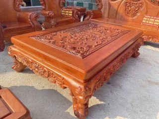 Bộ bàn ghế louis hoàng gia nguyên khối 10 món gỗ hương đá siêu vip (Anh Đình, Vĩnh Phúc) 16 bàn trà louis hoàng gia