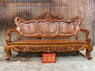 Bộ bàn ghế louis hoàng gia Pháp 6 món gỗ hương đá cao cấp (Chú Tiến, Bắc Ninh) 8 Mẫu đoản dài louis phun sơn xong.