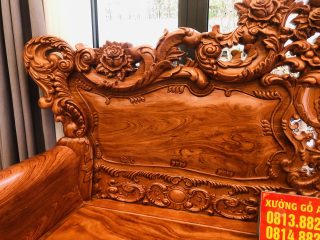 vai ghế hoa hồng lá tây