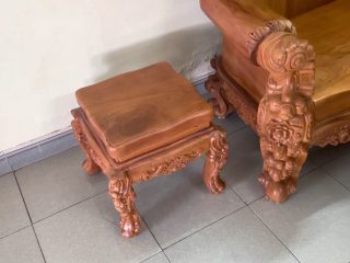 đôn ngồi gỗ gõ đỏ