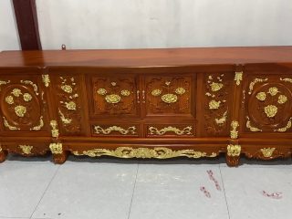 kệ tivi louis gỗ gõ đỏ