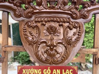 Hàng mộc khung bộ ghế hoàng gia King gỗ gõ bọc đệm 6 món (Anh Bách, Hải Phòng) 34 trung tâm vách đoản