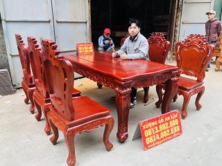 bàn ăn gỗ gõ đỏ