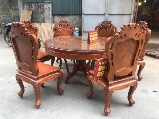 bàn ăn tròn 6 ghế