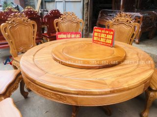 mẫu bàn tròn mâm xoay