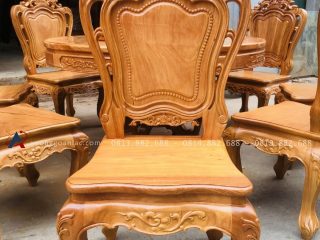 mẫu ghế louis hoa lá tây