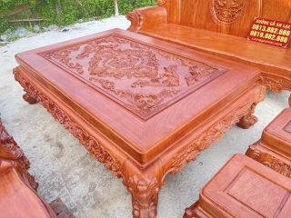 bàn trà louis hoa lá tây